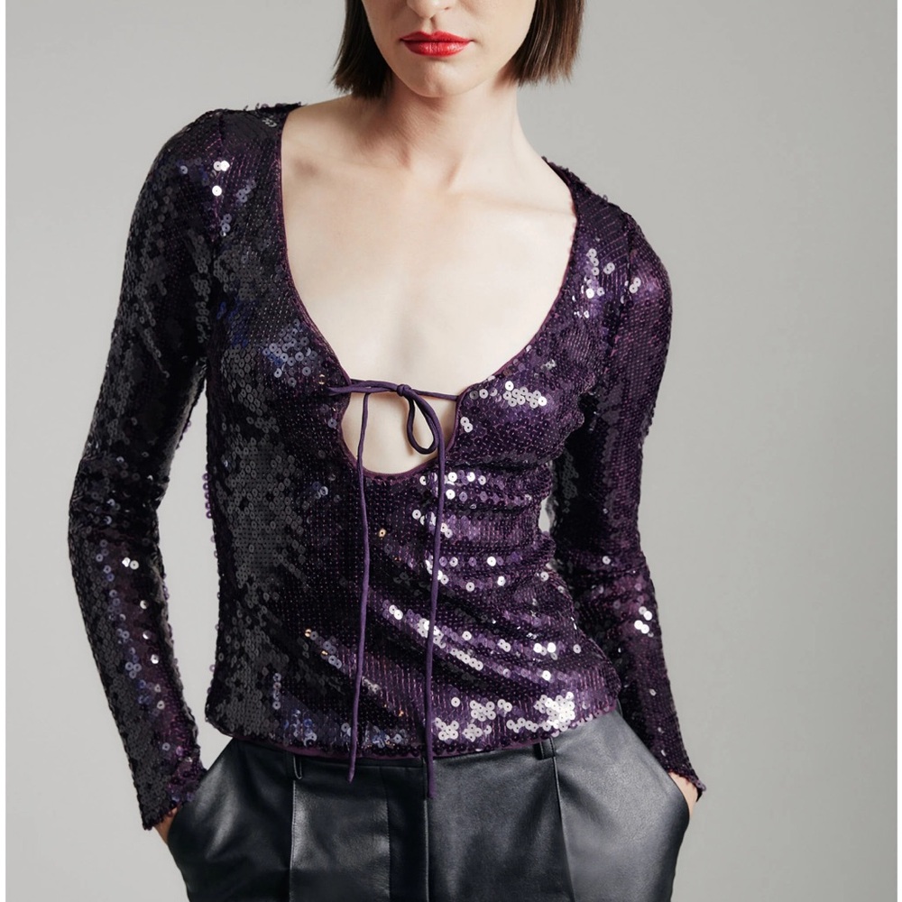 Bardot Verona Sequin Top